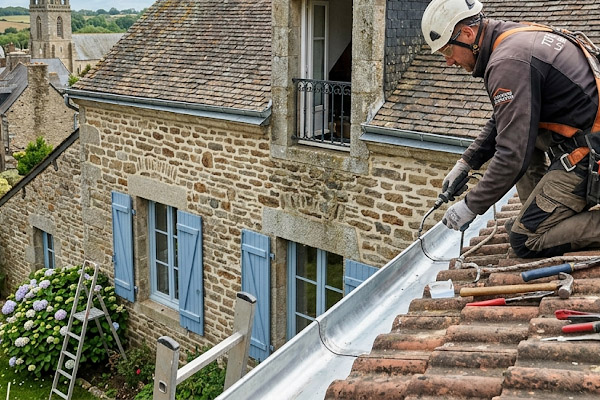 Gouttières neuves installées