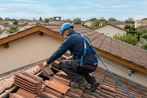 Remplacement de tuiles abîmées
